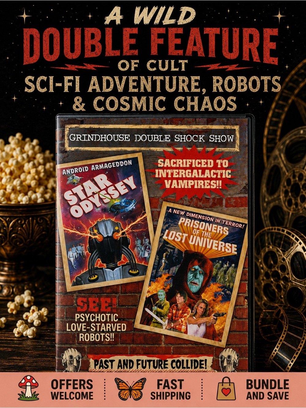 Grindhouse Double Shock Show DVD Star Odyssey Prisoners Lost Universe